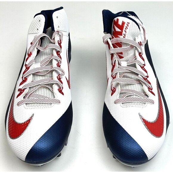 NIKE Mens US 16 Alpha Pro 2 Low TD White Royal Blue Molded FOOTBALL CLEATS NEW main image 4